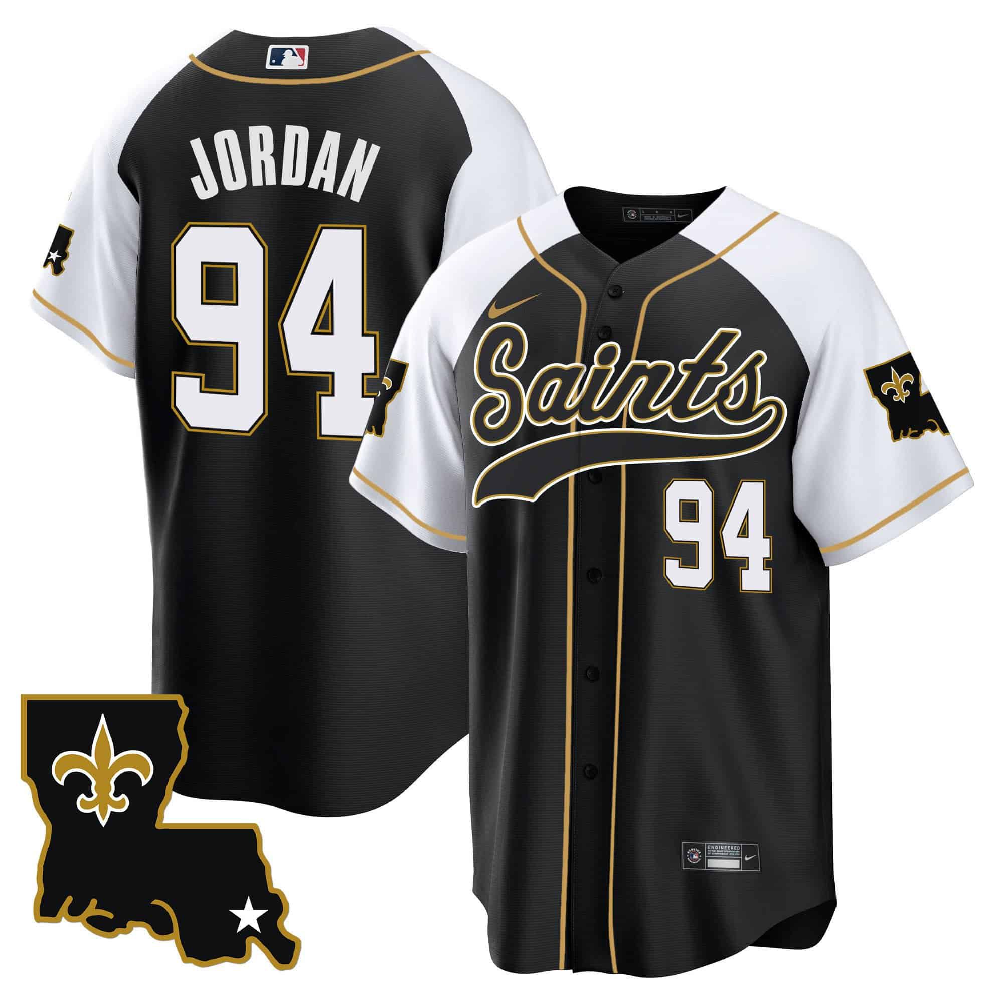 Men New Orleans Saints #94 Jordan Black 2024 Nike 1987 Legacy Cool Base NFL Jersey